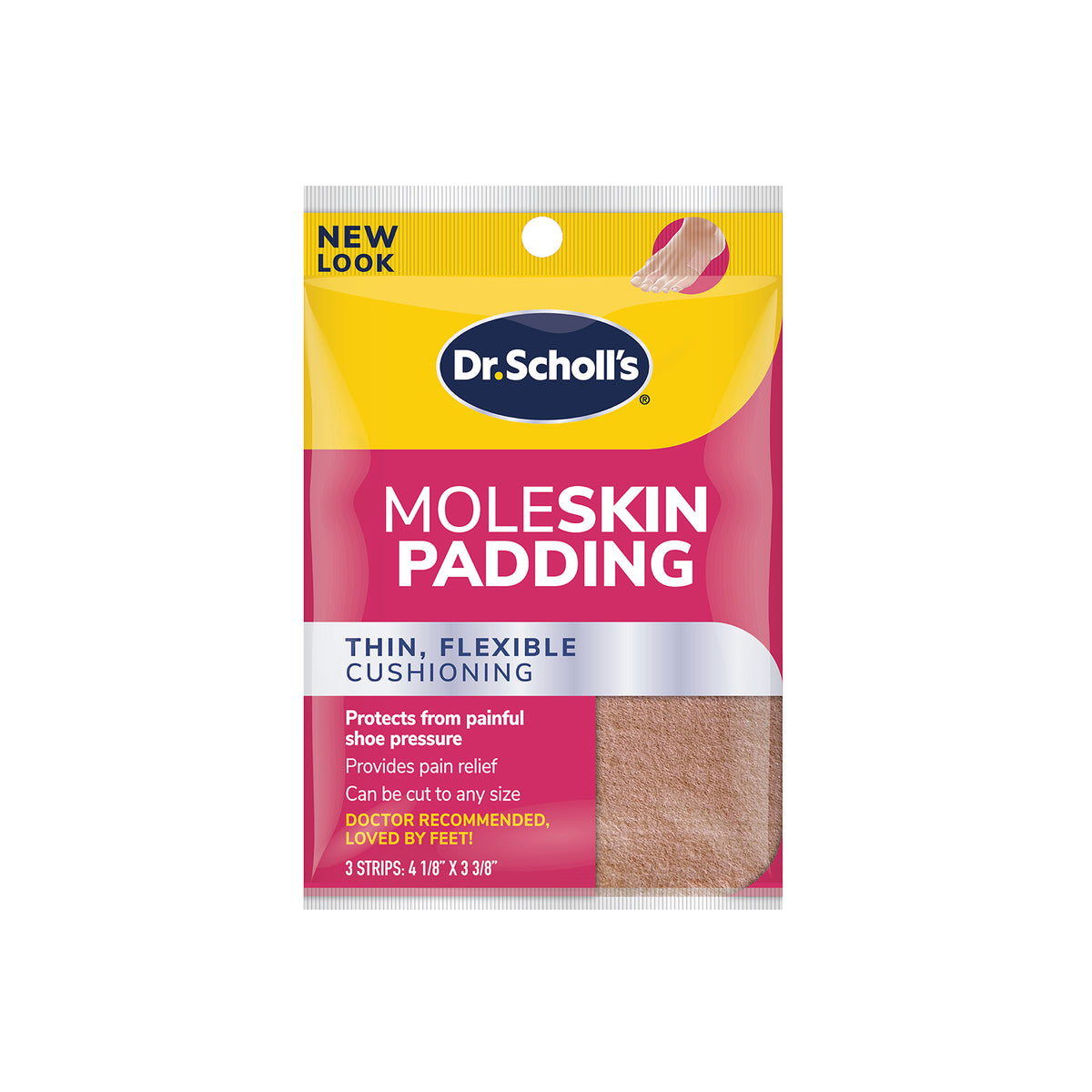 Moleskin Padding 3 Strips Dr Scholls Singapore Dr. Scholl's Singapore