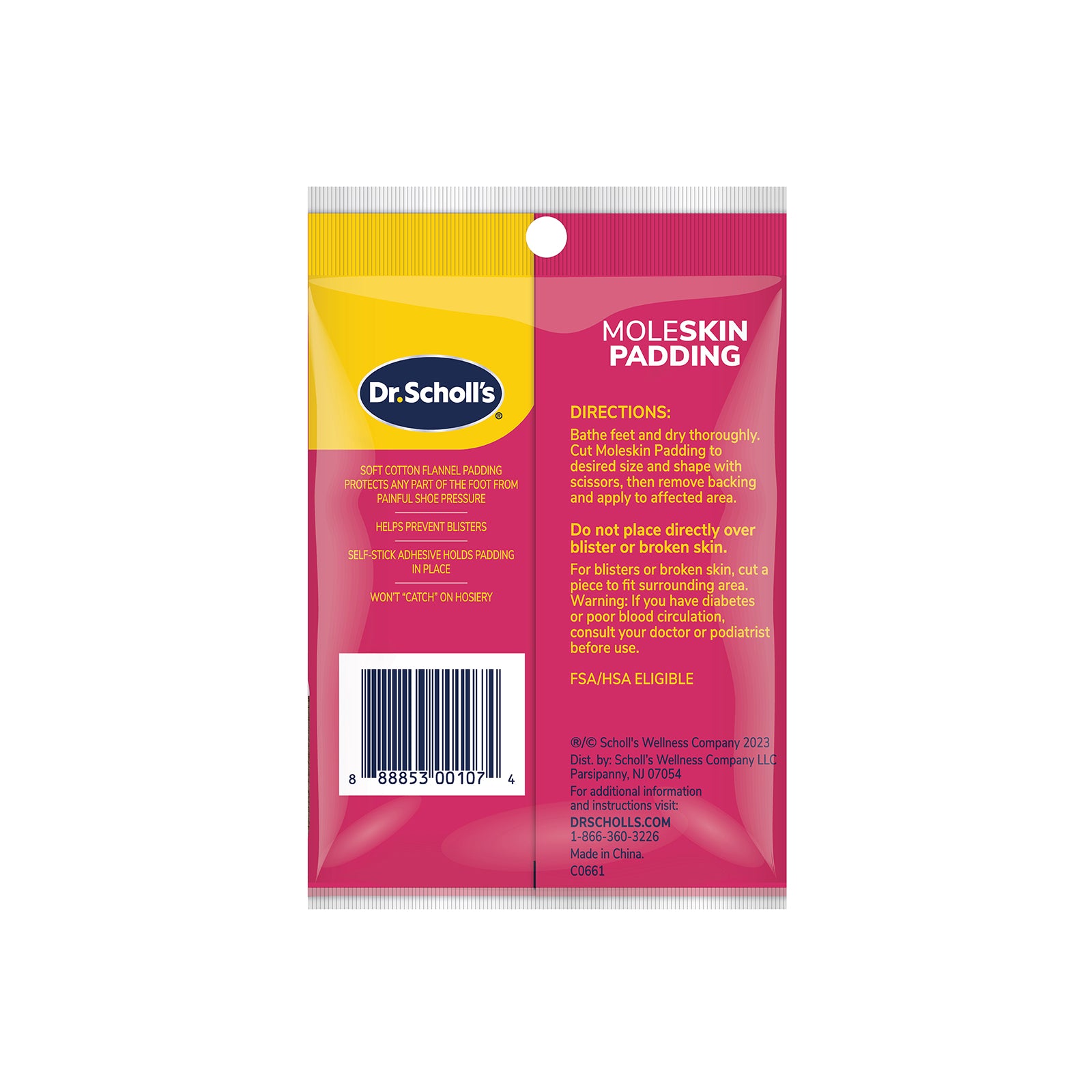 Moleskin Padding 3 Strips Dr Scholls Singapore Dr. Scholl's Singapore