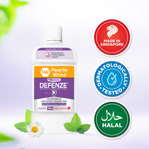 Pearlie White Defenze Antiseptic Fluoride Mouthrinse 750ml