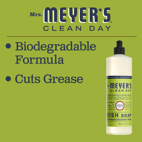 Mrs Meyers Liquid Dish Soap Lemon Verbena 473ml