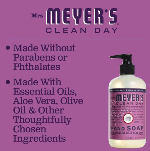 Mrs Meyers Liquid Hand Soap Plum Berry 370ml