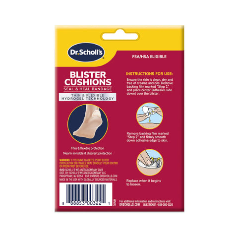 Blister Cushions Seal & Heal Bandage with Hydrogel Technology 6ct