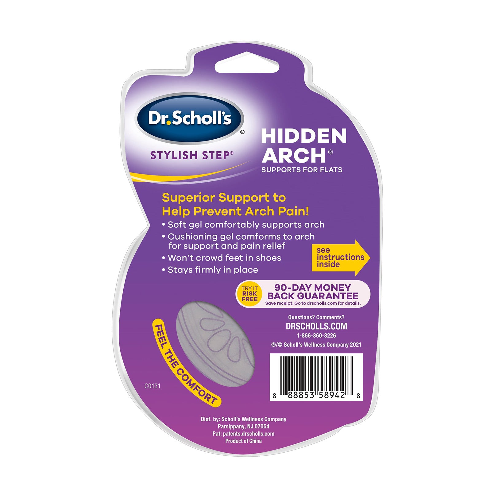 Stylish Step Hidden Arch Support for Flats Dr Scholls Singapore Dr